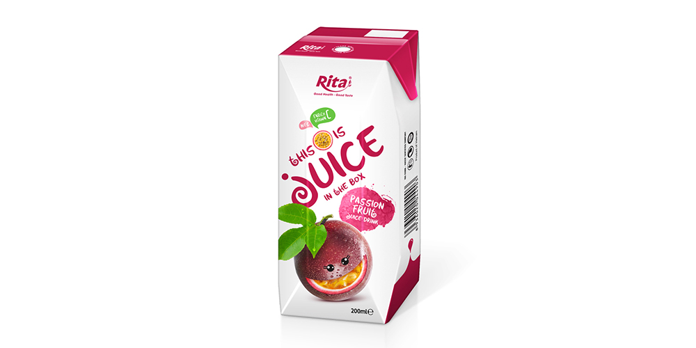 Passion Fruit Juice 200ml Paper Box Rita Brand